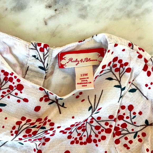 Ruby & Bloom red and white floral dress, 12m - Picture 3 of 3